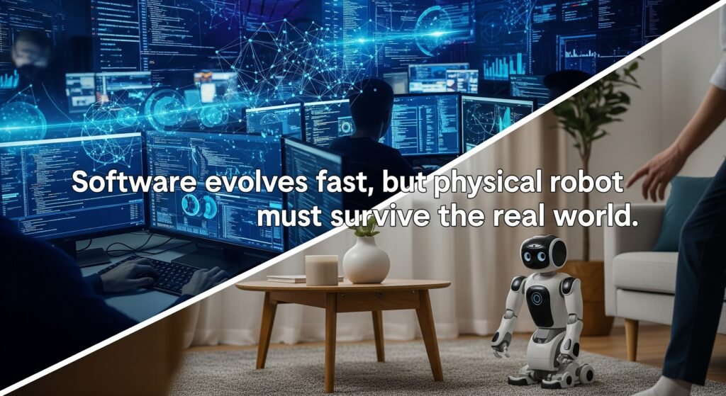 Software Can Move Fast, Physical Robots Cannot