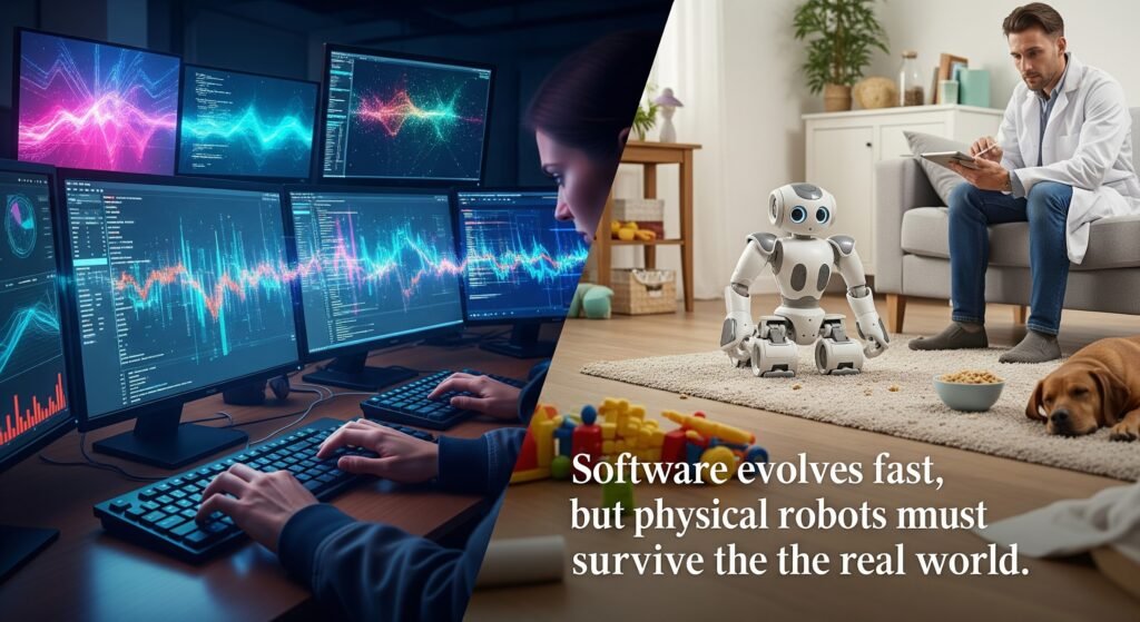 Software Can Move Fast, Physical Robots Cannot