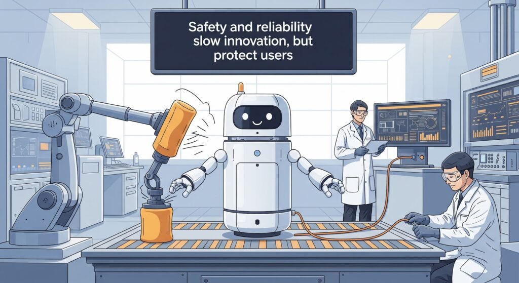 Home robot safety testing in controlled environment