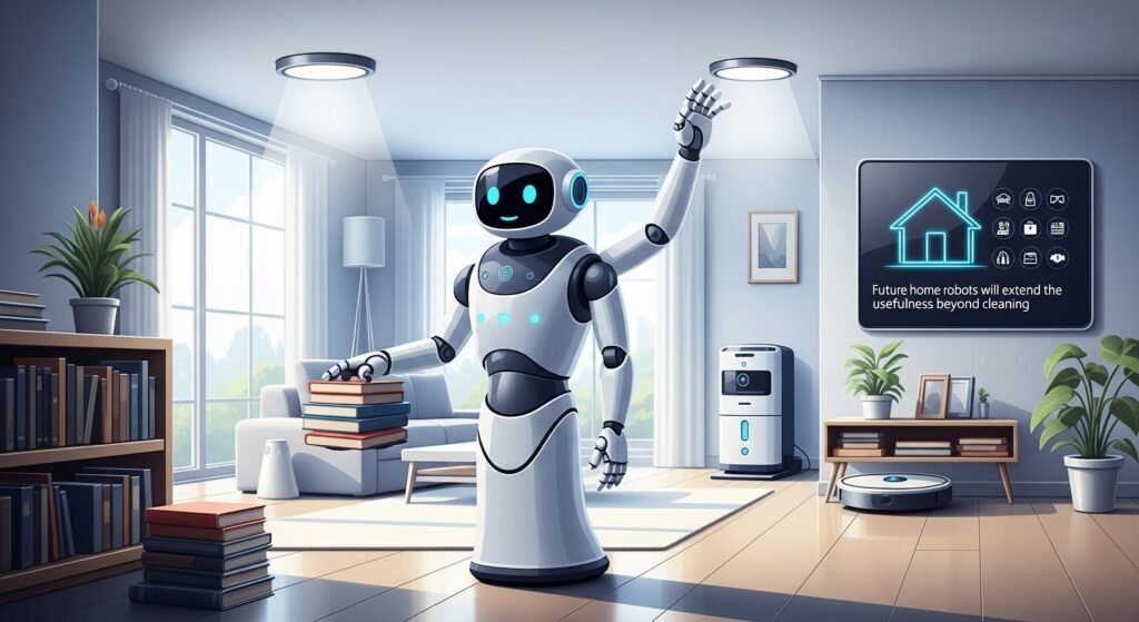 Concept image of future multifunction home robot 