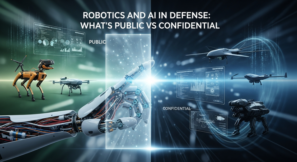 Robotics and AI in Defense: What’s Public vs Confidential
