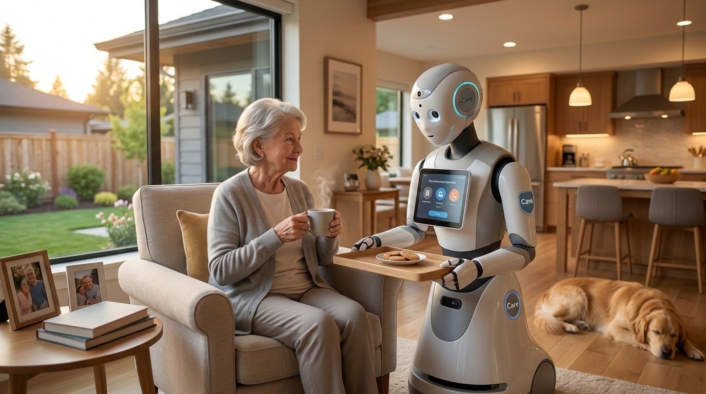 AI-powered home robot understanding natural language commands and interpreting home environments using computer vision and large language models