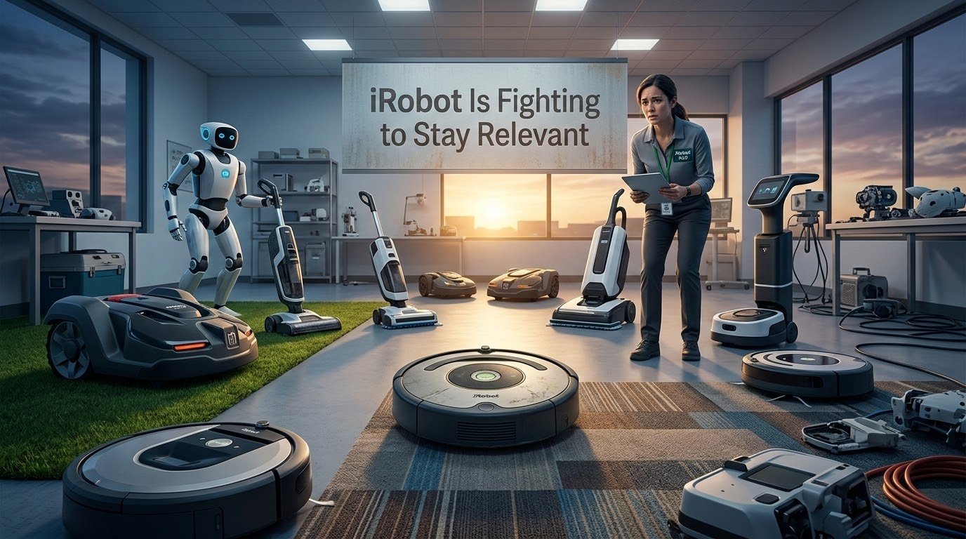 iRobot Roomba robot vacuum facing competition from Chinese and Korean brands like Roborock Dreame and Ecovacs in 2026