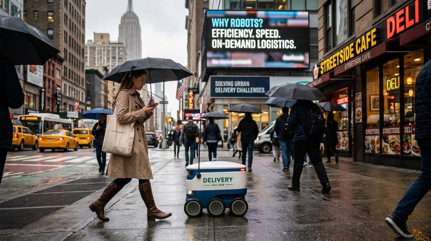 Last-mile delivery logistics chain showing how final-mile shipping costs account for 53 percent of total logistics expenses according to McKinsey and industry research driving autonomous robot delivery investment