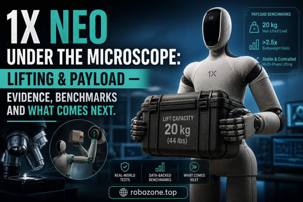 1X NEO Under the Microscope: Lifting & payload — Evidence, Benchmarks and What Comes Next