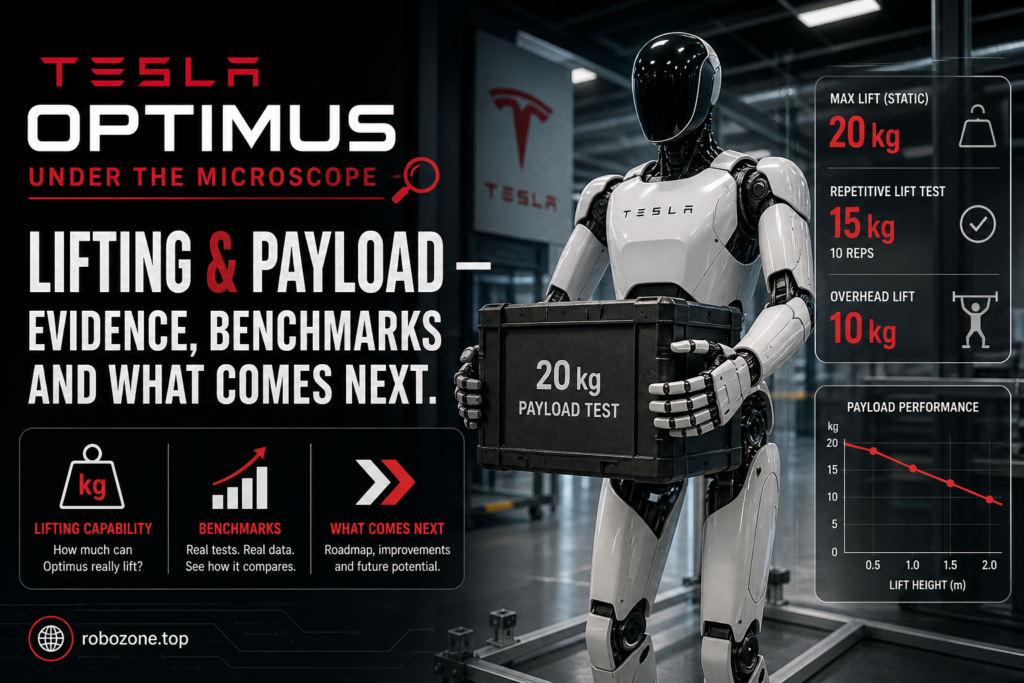 Tesla Optimus Under the Microscope: Lifting & payload — Evidence, Benchmarks and What Comes Next