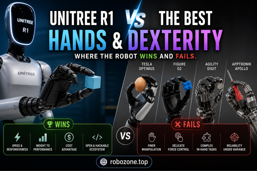 Unitree R1 vs the Best: Hands & dexterity — Where the Robot Wins and Fails