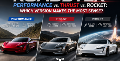 Tesla Roadster Performance vs. Thrust vs. Rocket: Which Version Makes the Most Sense?