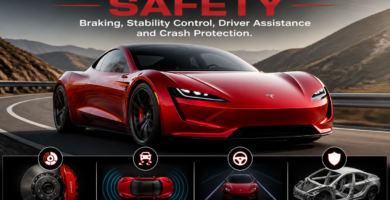 Tesla Roadster Safety: Braking, Stability Control, Driver Assistance and Crash Protection