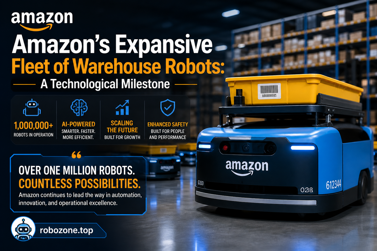 Amazon's Expansive Fleet of Warehouse Robots: A Technological Milestone Amazon's Expansive Fleet of Warehouse Robots: A Technological Milestone